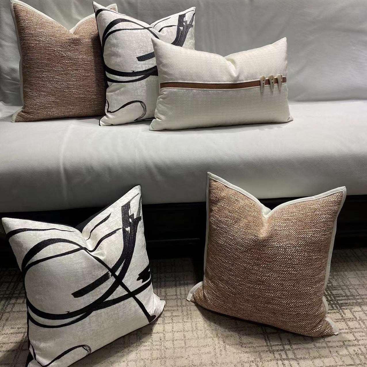 Simple Tea Room Throw Pillow Cover Linen - Fa'Ra Way