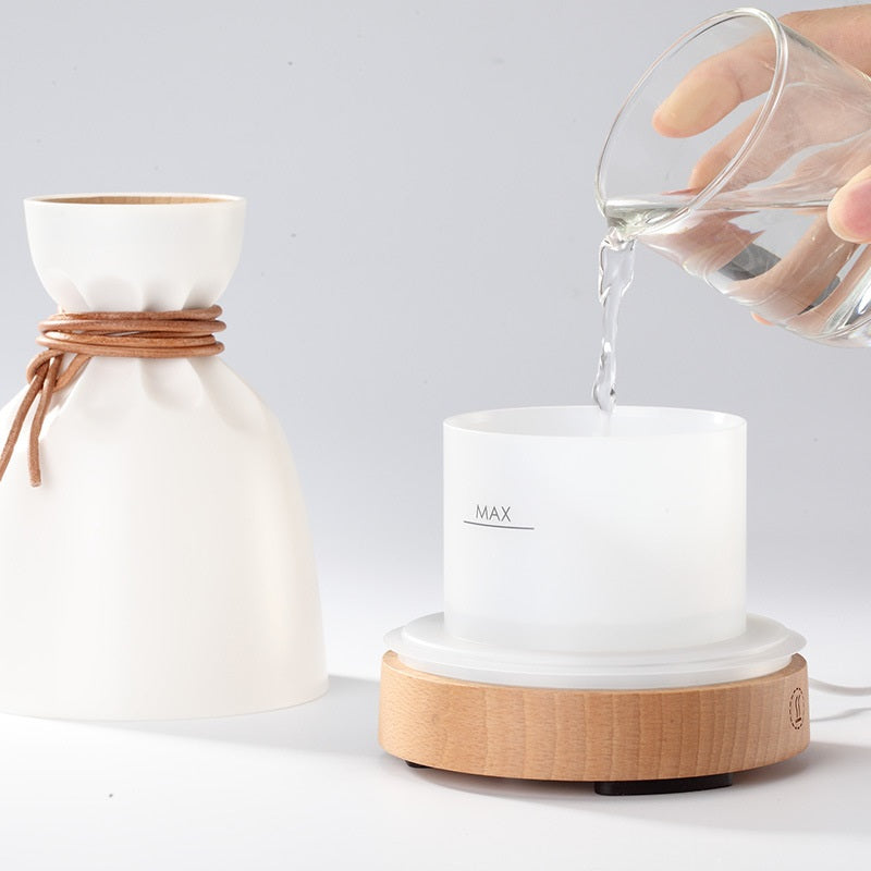 Natural Beech Wood Essential Oil Diffuser | 140ml Whisper-Quiet Humidifier - Fa'Ra Way