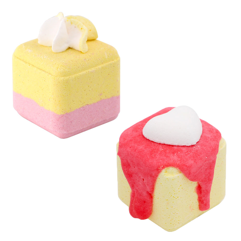 Gourmet Cake Bath Bomb Set – Exfoliating Sea Salt Bubble Bath Treats - Fa'Ra Way