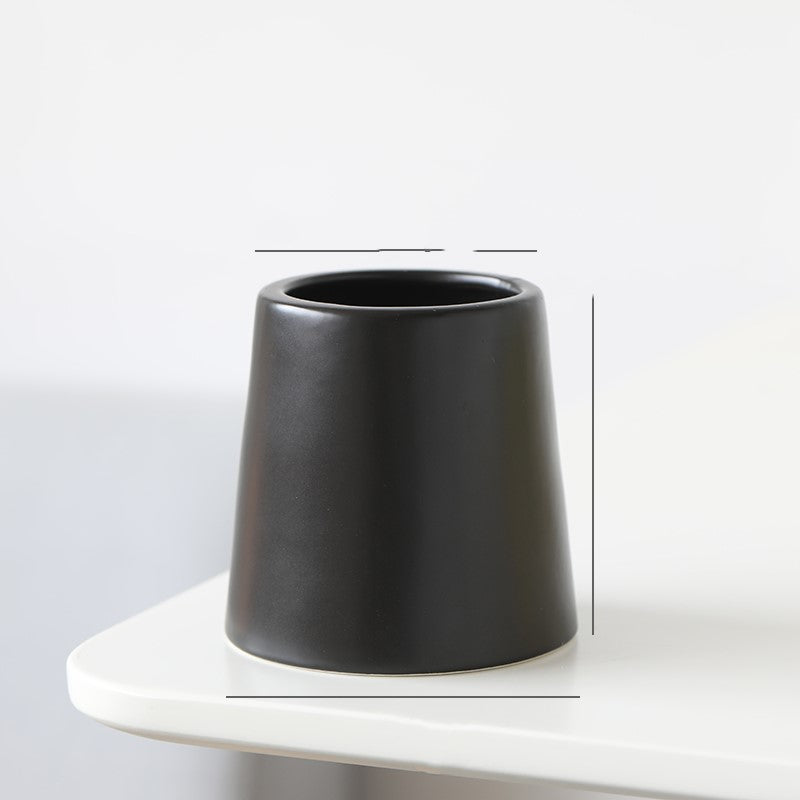 Modern Ceramic Planter with Artificial Greenery - Minimalist Desktop Decor - Fa'Ra Way