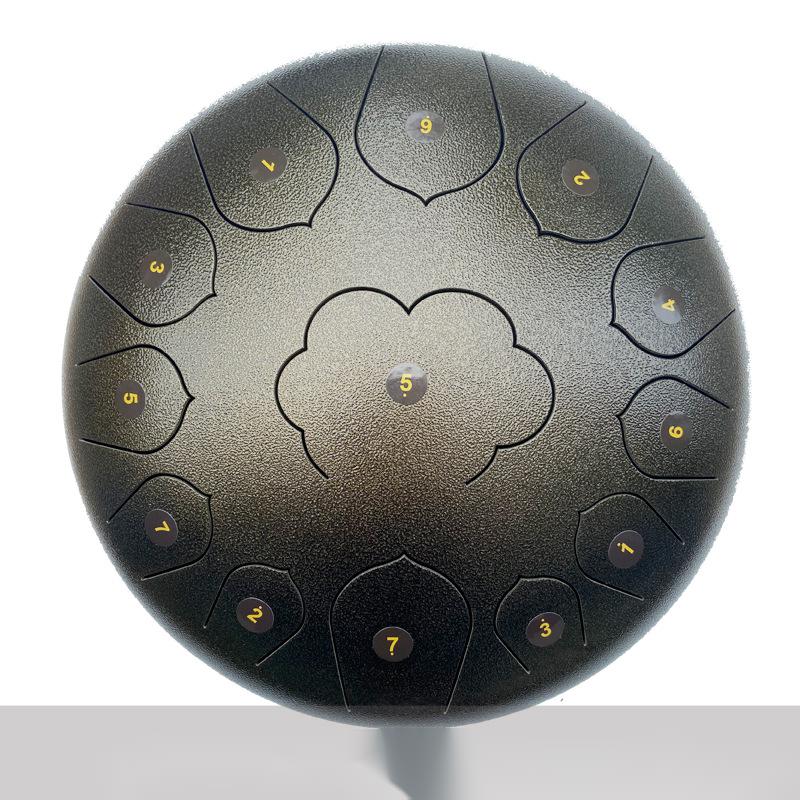 12-Inch Steel Tongue Ethereal Drum – 13-Note Professional Handpan - Fa'Ra Way