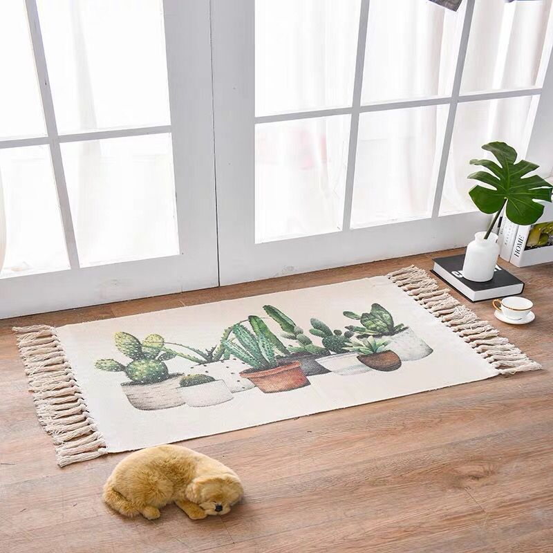 Scandinavian Style Linen Cotton Rug - Fa'Ra Way