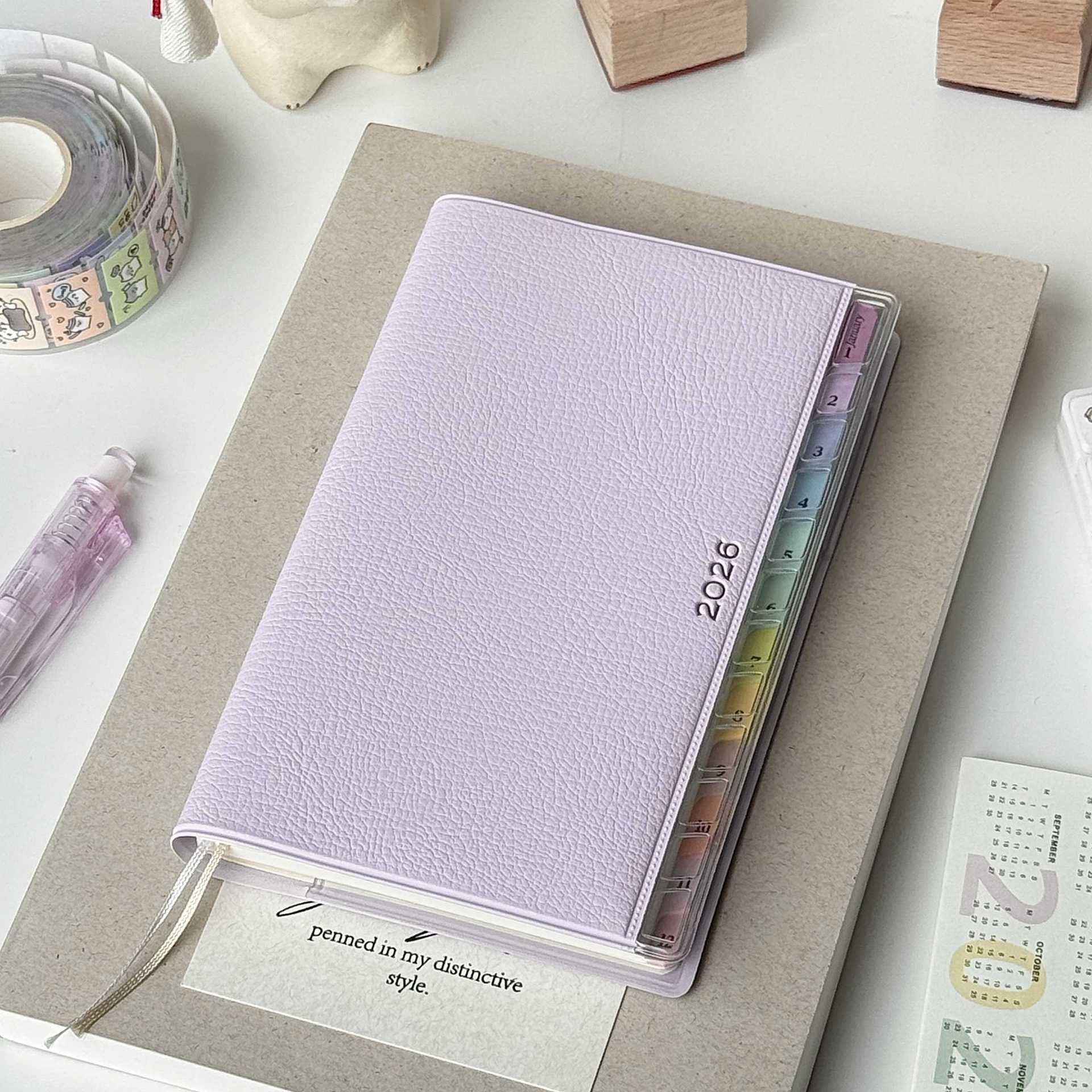 Rainbow Index Vegan Leather Planner - Fa'Ra Way