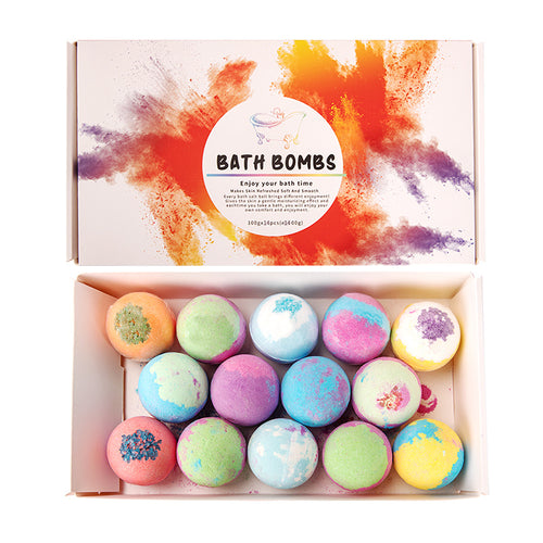 Bath Bombs 14 Pieces Of Explosive Salt Ball Gift Box With Various Fragrance Bath Balls Bubble Bath Bomb for Women - Fa'Ra Way