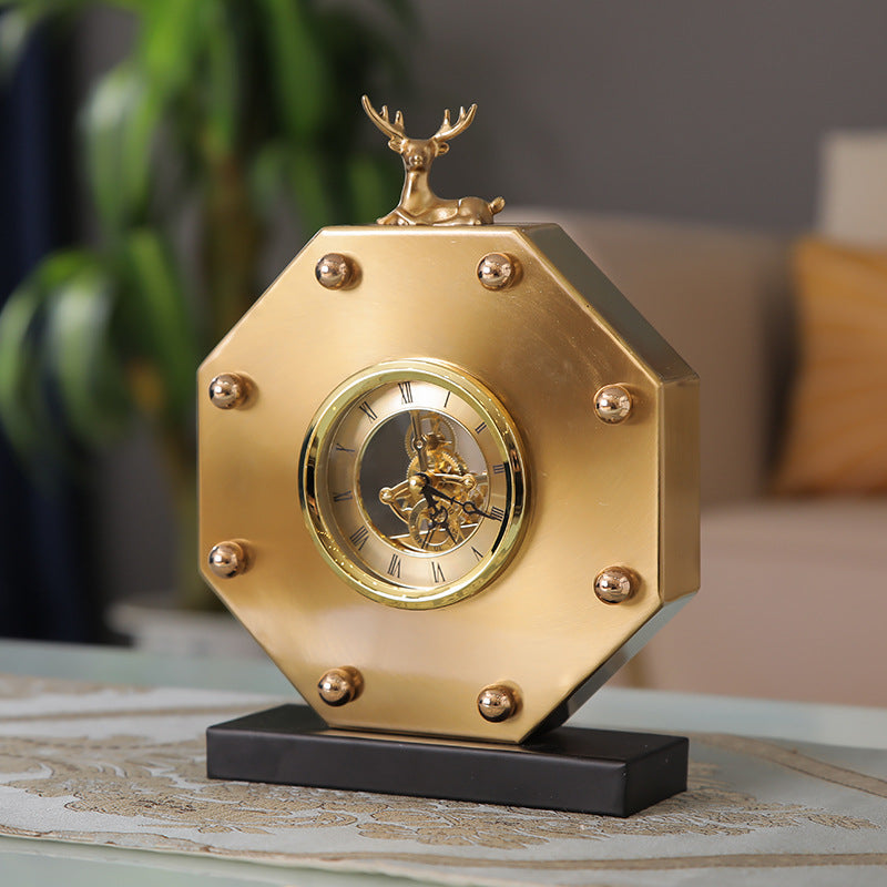European-Style Clocks,Ornaments, Desk Clocks, Living Room Large, Old Desktop Retro Clocks, Clocks, American Silent Pendulum Clocks, Desk Clocks - Fa'Ra Way