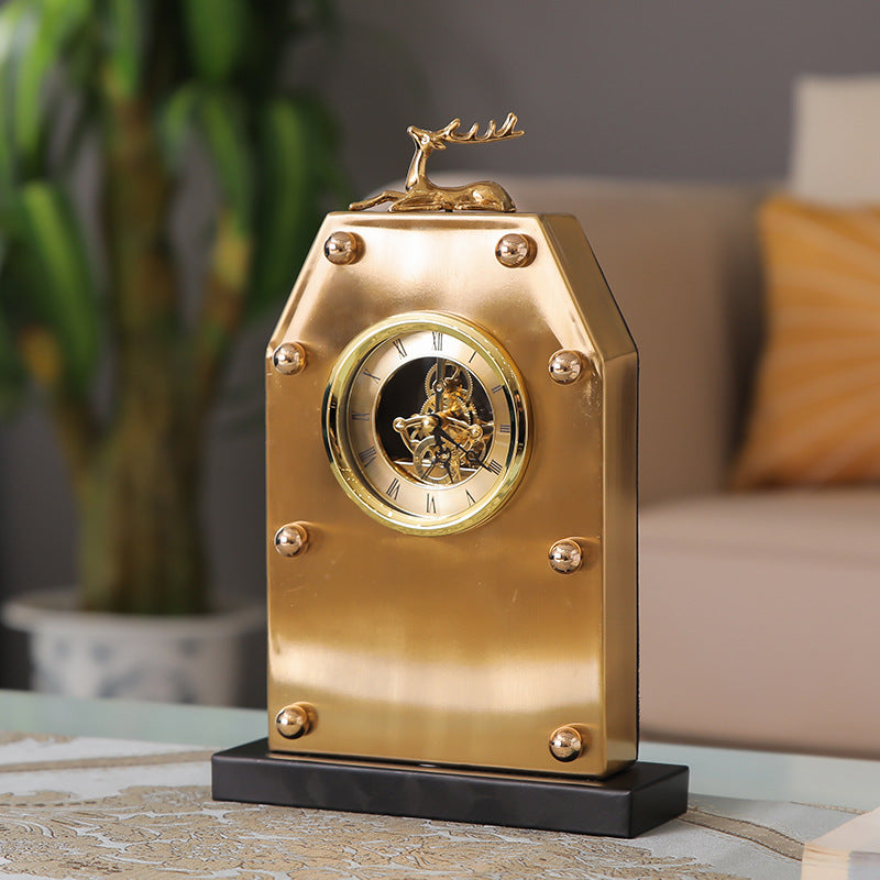 European-Style Clocks,Ornaments, Desk Clocks, Living Room Large, Old Desktop Retro Clocks, Clocks, American Silent Pendulum Clocks, Desk Clocks - Fa'Ra Way