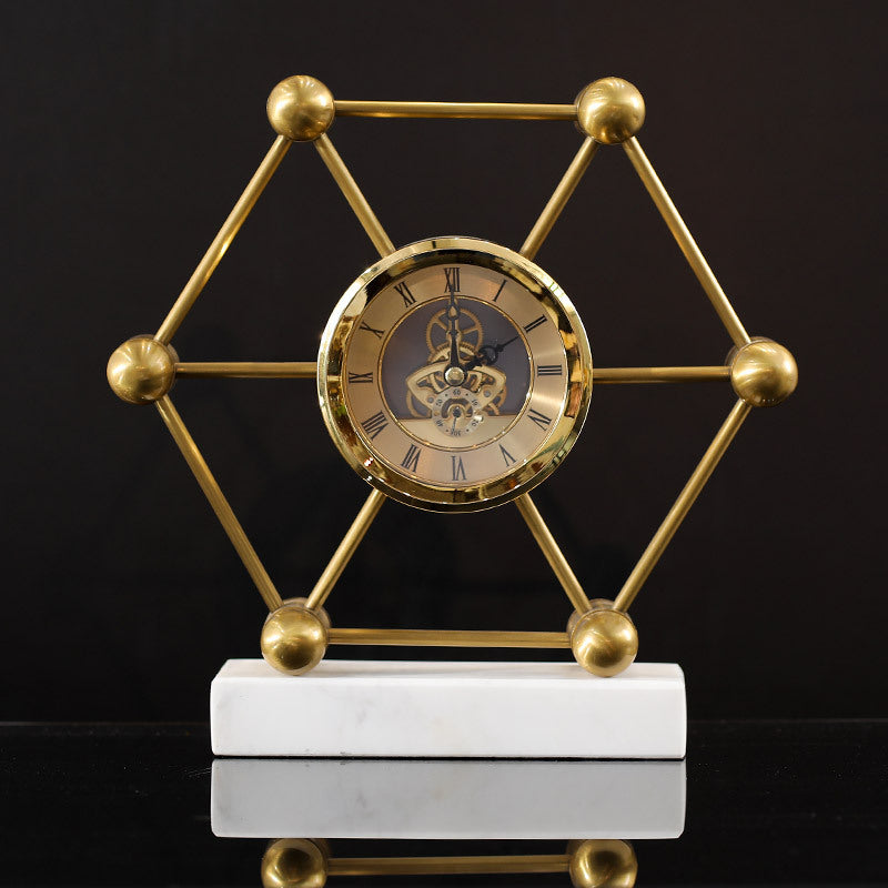 Silent Retro Table Clock with Pendulum - Fa'Ra Way