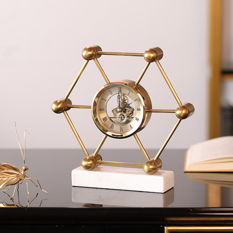 Silent Retro Table Clock with Pendulum - Fa'Ra Way