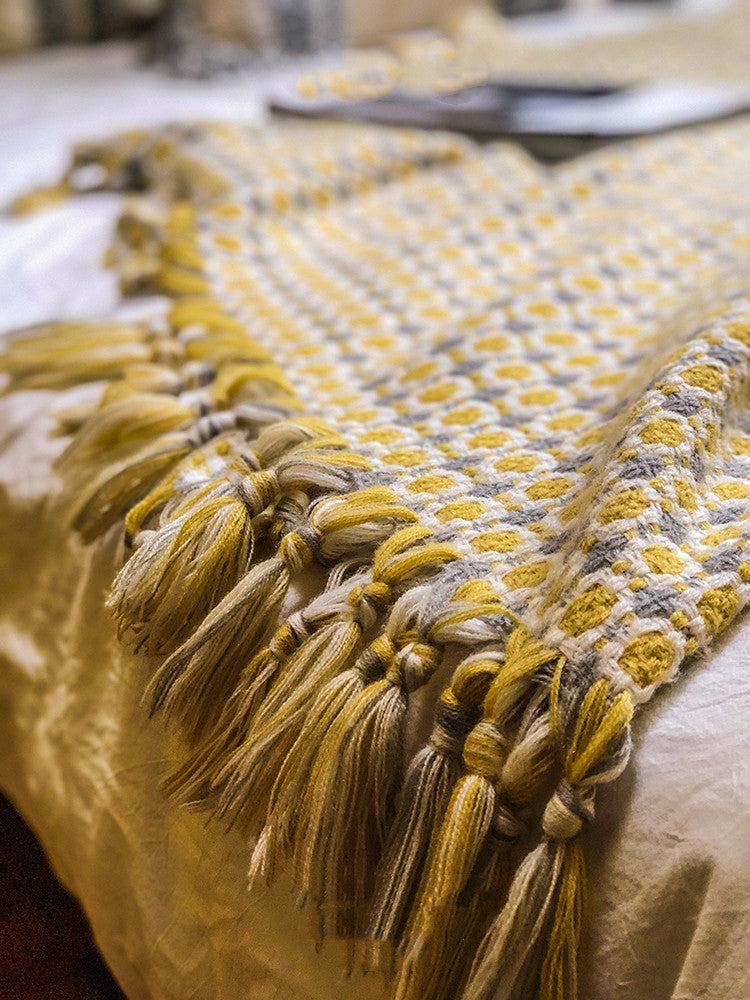 Boho Knitted Tassel Throw Blanket - Fa'Ra Way