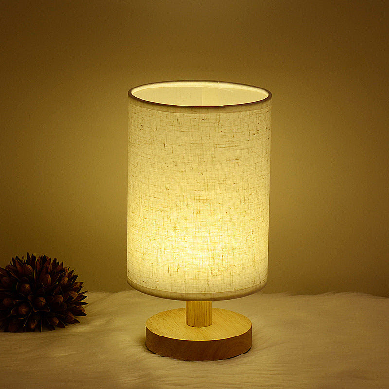 Wooden Cloth Cover Table Lamp - Fa'Ra Way