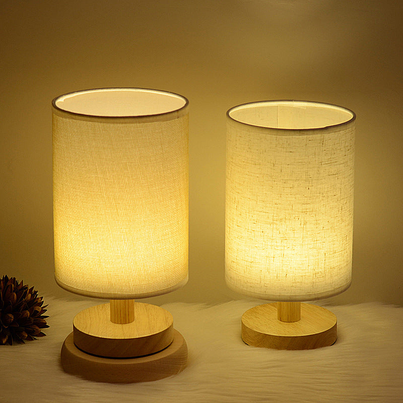 Wooden Cloth Cover Table Lamp - Fa'Ra Way