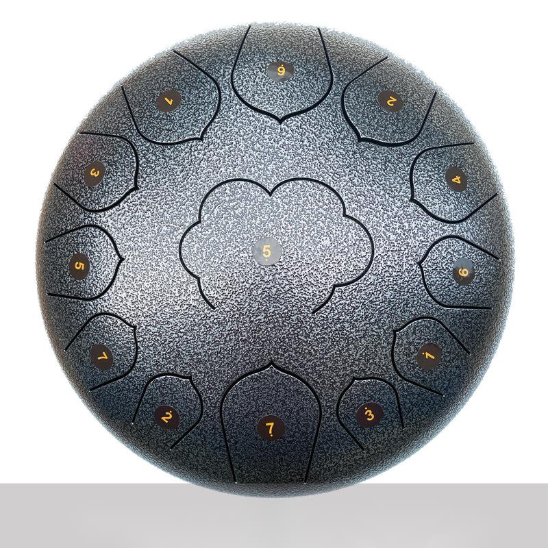 12-Inch Steel Tongue Ethereal Drum – 13-Note Professional Handpan - Fa'Ra Way