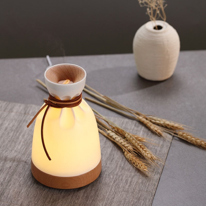 Natural Beech Wood Essential Oil Diffuser | 140ml Whisper-Quiet Humidifier - Fa'Ra Way