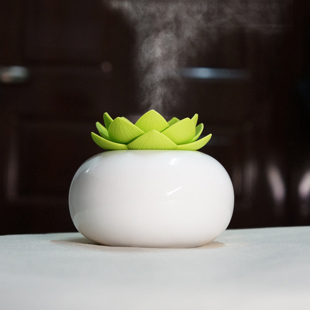 Zen Lotus Ceramic Humidifier | Artistic USB Essential Oil Diffuser & Aromatherapy Mist - Fa'Ra Way