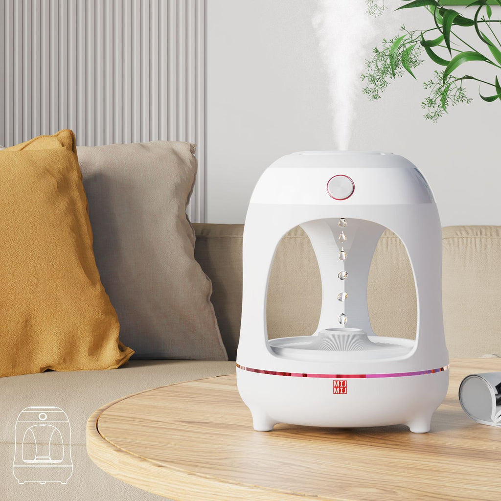 Anti-Gravity Levitating Water Drop Humidifier – Ultrasonic Cool Mist Fountain & LED Night Light - Fa'Ra Way