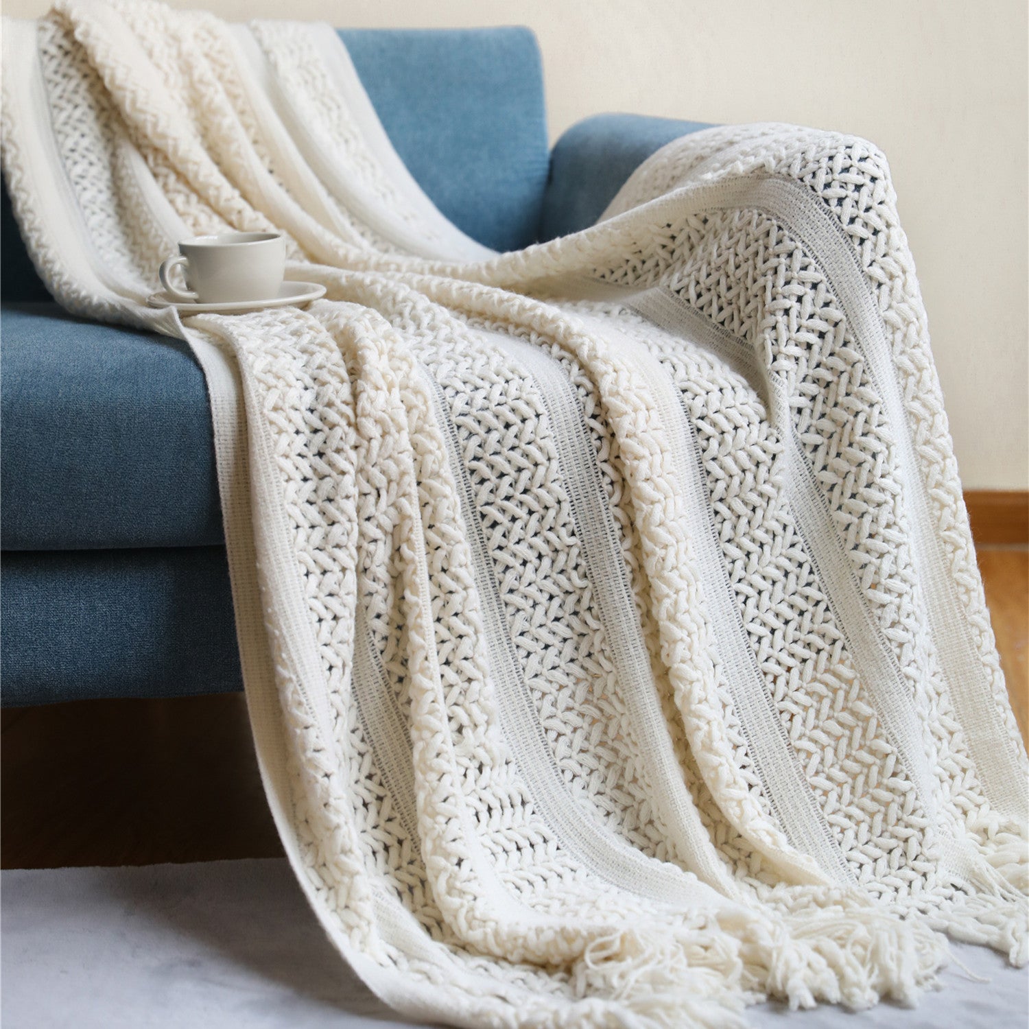 Nordic Sofa Blanket Cover Blanket Knitted Blanket Homestay Hotel Throw Blanket - Fa'Ra Way