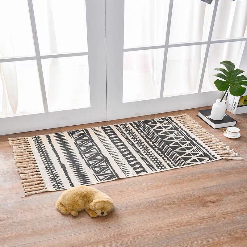 Scandinavian Style Linen Cotton Rug - Fa'Ra Way