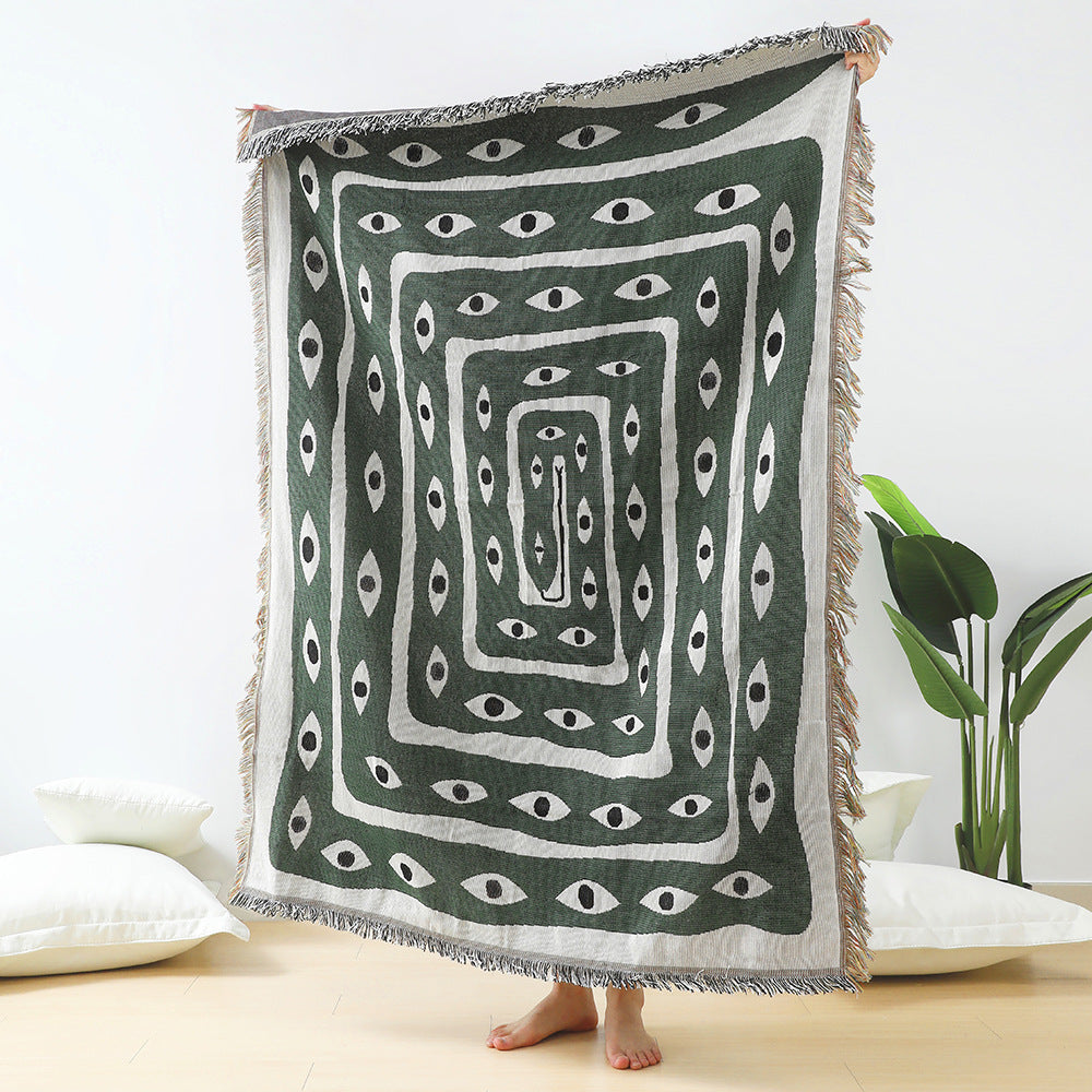 Vintage American Country Woven Throw | 100% Cotton Floral & Nature Tapestry - Fa'Ra Way