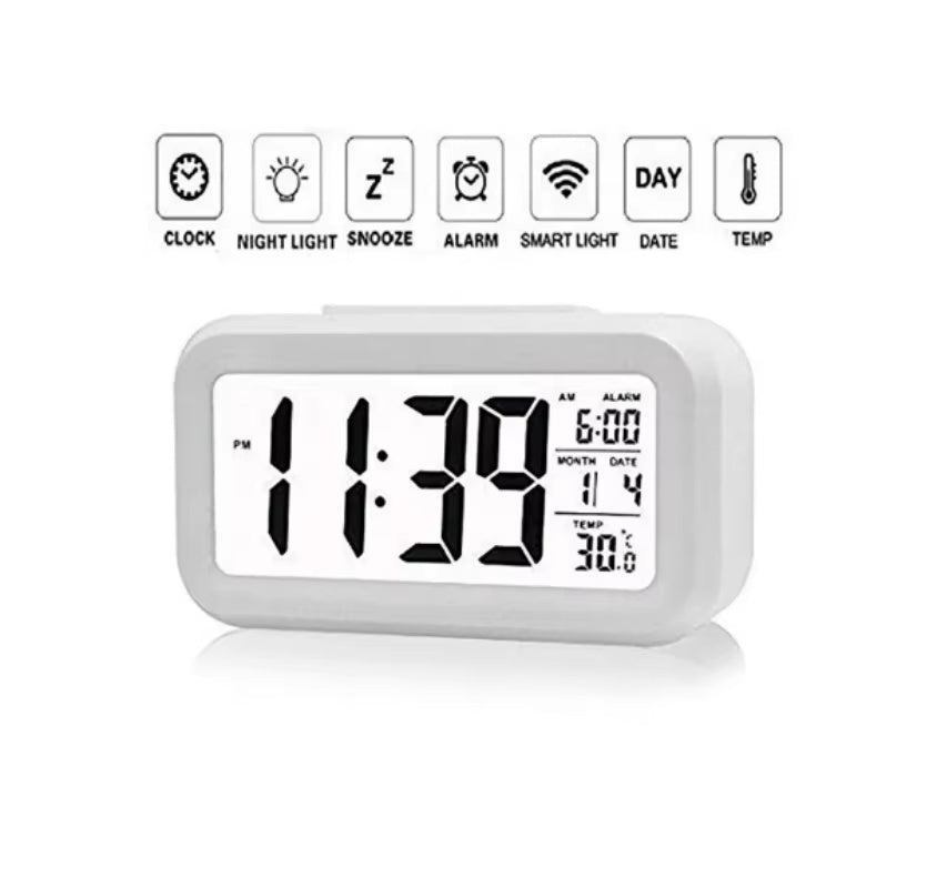 Mini Music Digital Alarm Clock Backlight Snooze Mute Calendar Desktop Alaways On Table Clocks Temperature Electronic LED Clocks - Fa'Ra Way