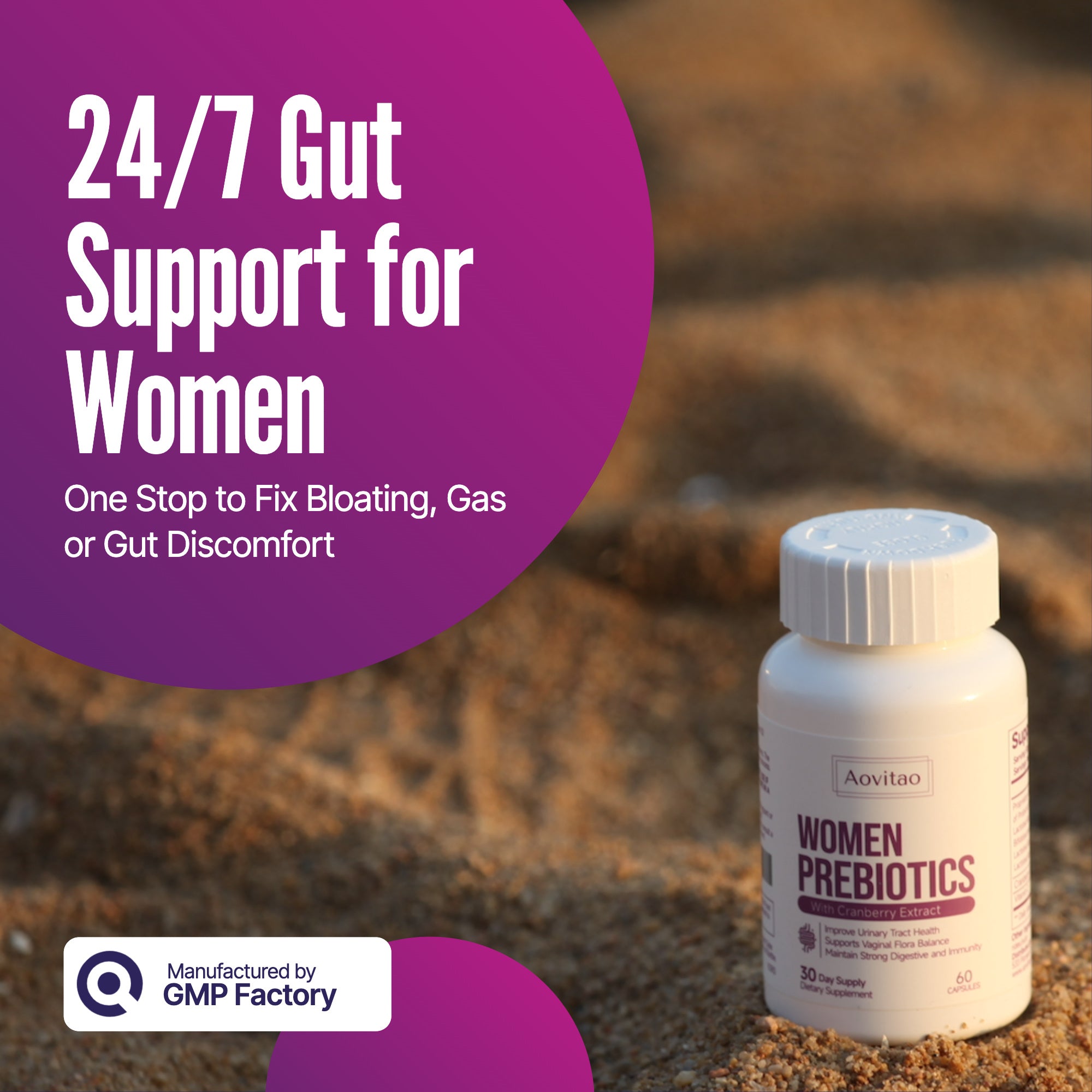 Vaginal Probiotics Women Ph Balance Pills Female Gut Health Prebiotics 60 Billion CFU Capsules Digestive Urinary Tract Support - Fa'Ra Way