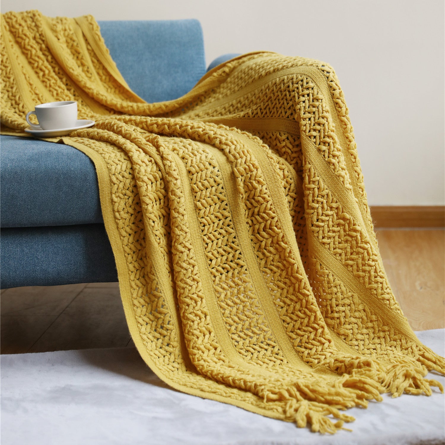 Nordic Sofa Blanket Cover Blanket Knitted Blanket Homestay Hotel Throw Blanket - Fa'Ra Way