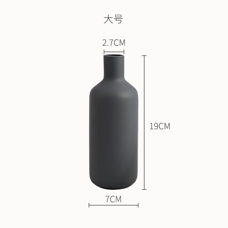 Nordic Matte Ceramic Vase – Morandi Style Hydroponic Decor - Fa'Ra Way