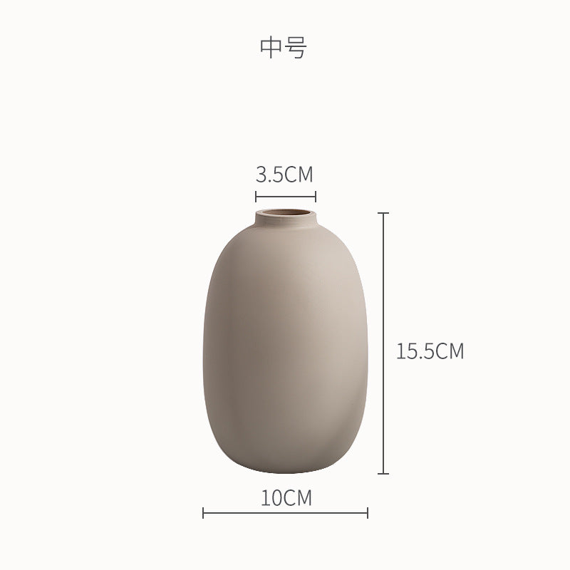 Nordic Matte Ceramic Vase – Morandi Style Hydroponic Decor - Fa'Ra Way