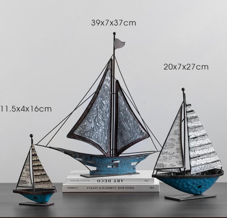 Wrought Iron Sailboat Sculpture - Fa'Ra Way