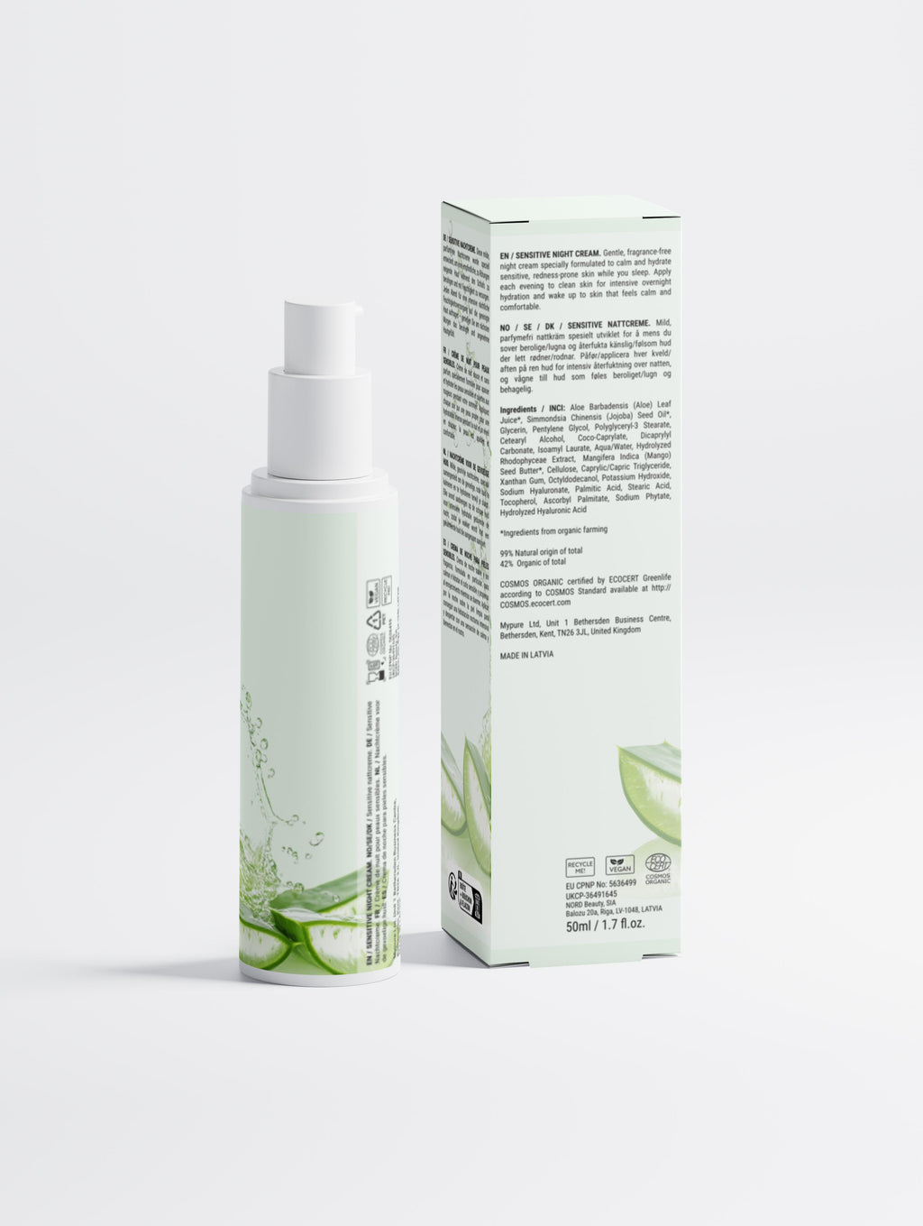 Fragrance-Free Overnight Cream for Sensitive Skin | Aloe & Hyaluronic Acid by FA'RA - Fa'Ra Way