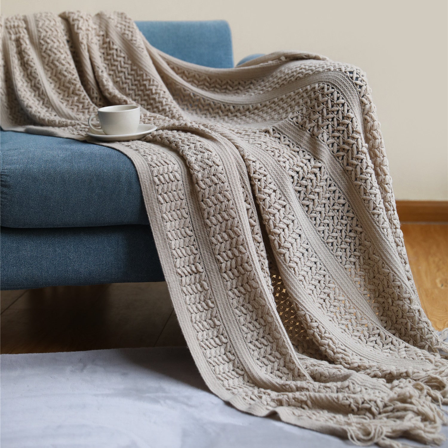 Nordic Sofa Blanket Cover Blanket Knitted Blanket Homestay Hotel Throw Blanket - Fa'Ra Way