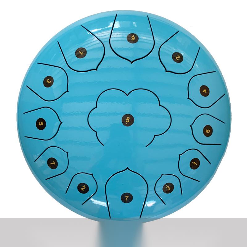 12-Inch Steel Tongue Ethereal Drum – 13-Note Professional Handpan - Fa'Ra Way