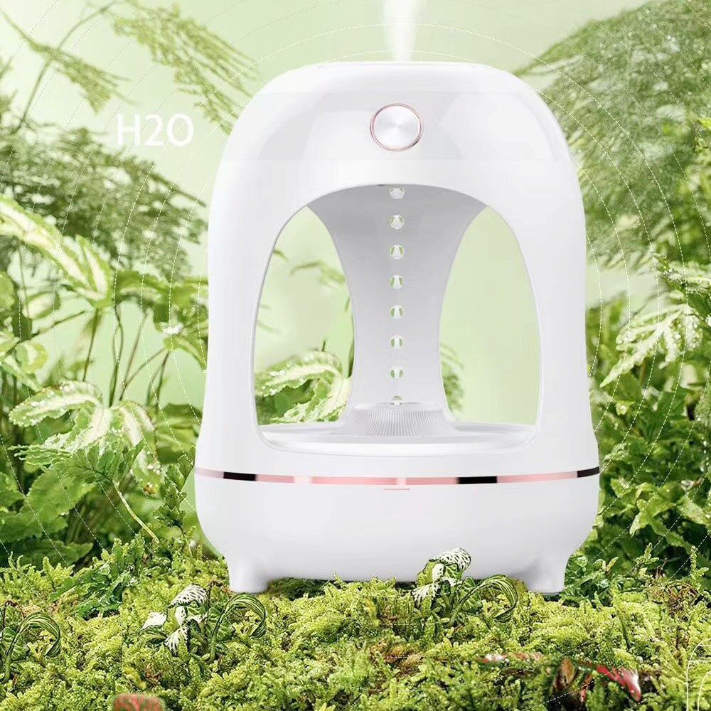 Anti-Gravity Levitating Water Drop Humidifier – Ultrasonic Cool Mist Fountain & LED Night Light - Fa'Ra Way