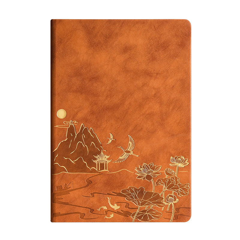 Chinese Vintage A5 Notebook Gift Set with Pens | Premium Soft-Touch Leather Journal - Fa'Ra Way