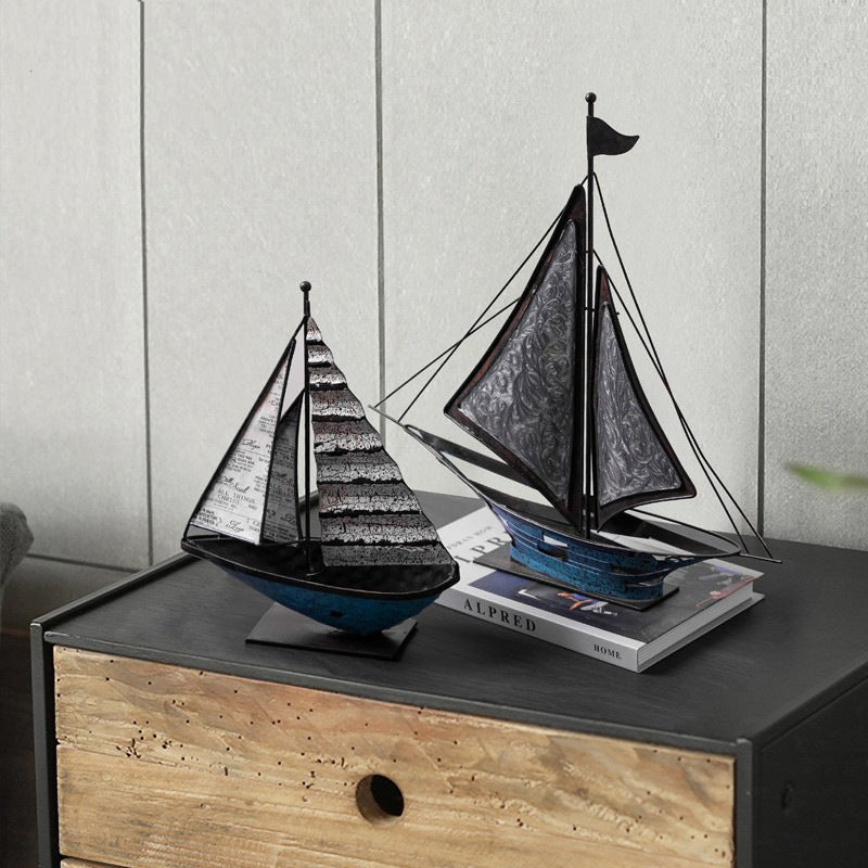 Wrought Iron Sailboat Sculpture - Fa'Ra Way
