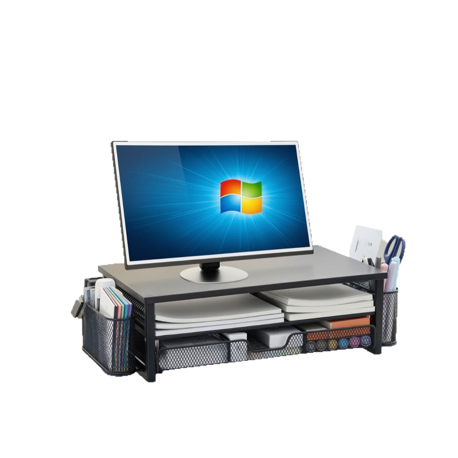 Computer Monitor Elevated Rack Desktop Storage Organizer - Fa'Ra Way