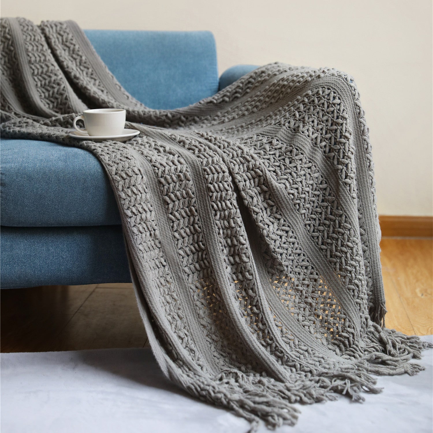 Nordic Sofa Blanket Cover Blanket Knitted Blanket Homestay Hotel Throw Blanket - Fa'Ra Way