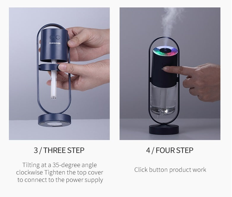 Magic Shadow USB Air Humidifier For Home With Projection Night Lights Ultrasonic Car Mist Maker Mini Office Air Purifier - Fa'Ra Way