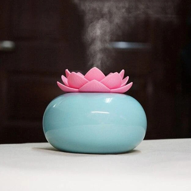 Zen Lotus Ceramic Humidifier | Artistic USB Essential Oil Diffuser & Aromatherapy Mist - Fa'Ra Way