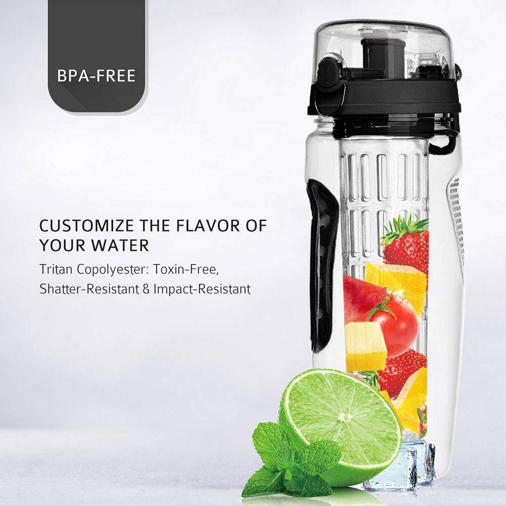 32Oz Fruit Infusing Infuser Water Bottle Water Fruit Bottle BPA Free Plastic Sport Fruit Infuser Water Bottles With Infuser Juice Shaker Drink Bottle Of Water - Fa'Ra Way