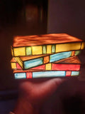 Vintage Stained Glass Stacked Books Desk Lamp - Fa'Ra Way