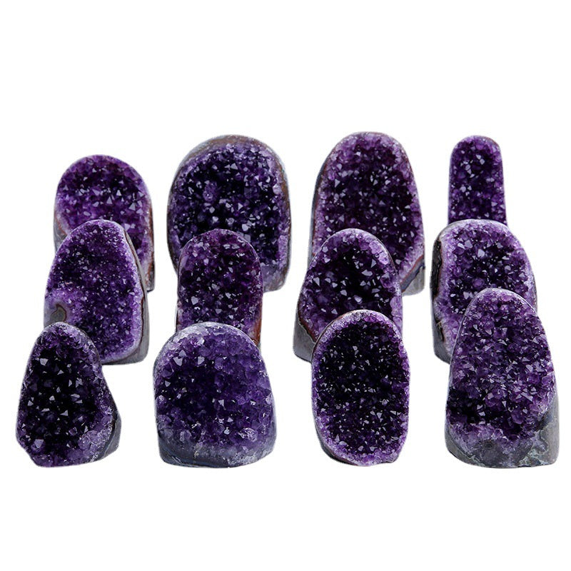 Natural Amethyst Geode Quartz Cluster – Raw "Thunder Egg" Crystal Specimen - Fa'Ra Way