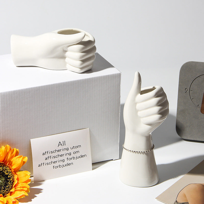 Minimalist Ceramic Body Art Vase – Modern Nordic Figurine - Fa'Ra Way