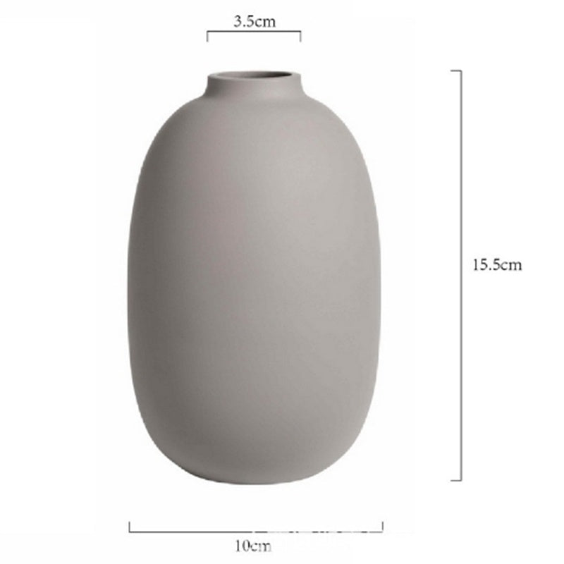 Nordic Matte Ceramic Vase – Morandi Style Hydroponic Decor - Fa'Ra Way