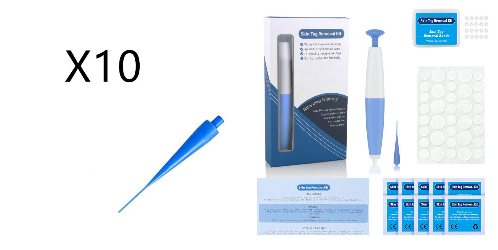 Skin Tag Removal Kit Home Use Mole Wart Remover Micro Band Skin Tag Treatment Tool Easy To Clean Skin Care Tool - Fa'Ra Way