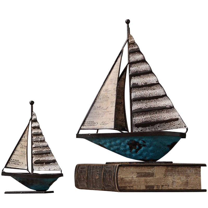 Wrought Iron Sailboat Sculpture - Fa'Ra Way