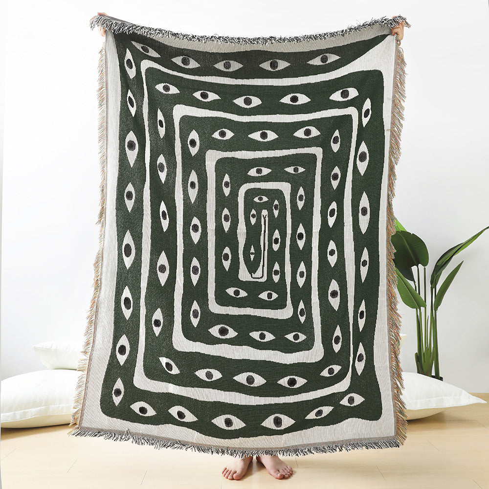 Vintage American Country Woven Throw | 100% Cotton Floral & Nature Tapestry - Fa'Ra Way