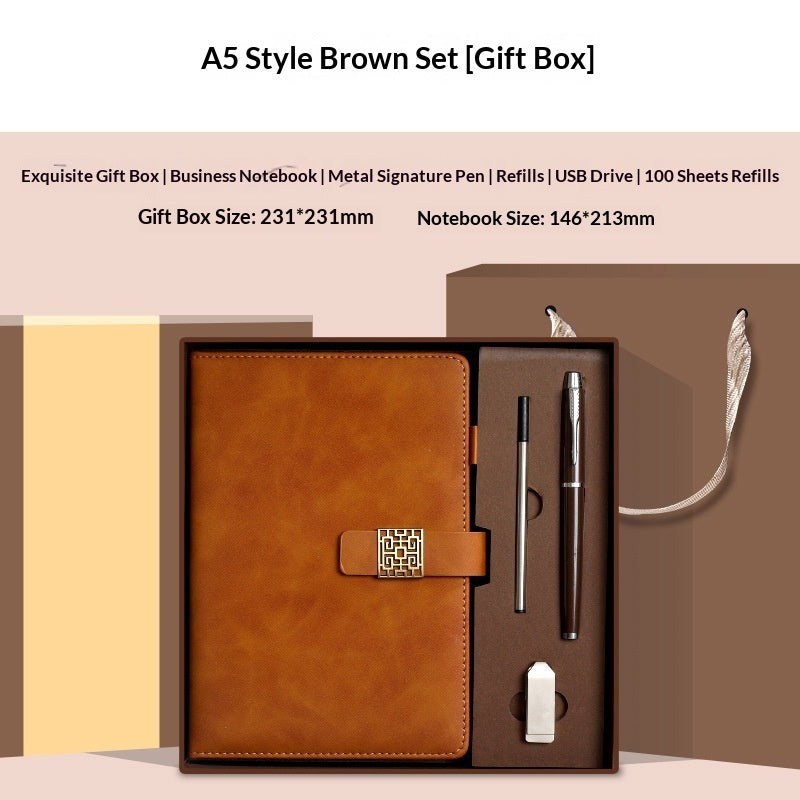Premium Leather Notebook & Insulated Mug Gift Set - Fa'Ra Way