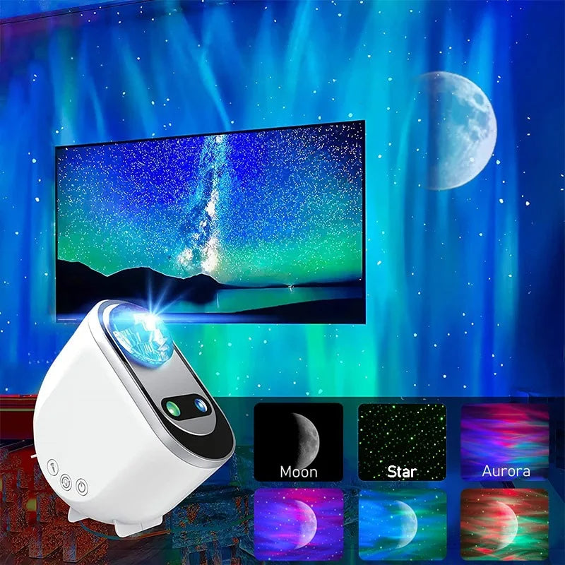 Aurora Borealis Starlight Projectors LED Galaxy Star Atmosphere Galaxy Night Light Home Bedroom Sky Moon Lamp Room Decor Gift - Fa'Ra Way