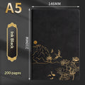 Chinese Vintage A5 Notebook Gift Set with Pens | Premium Soft-Touch Leather Journal - Fa'Ra Way