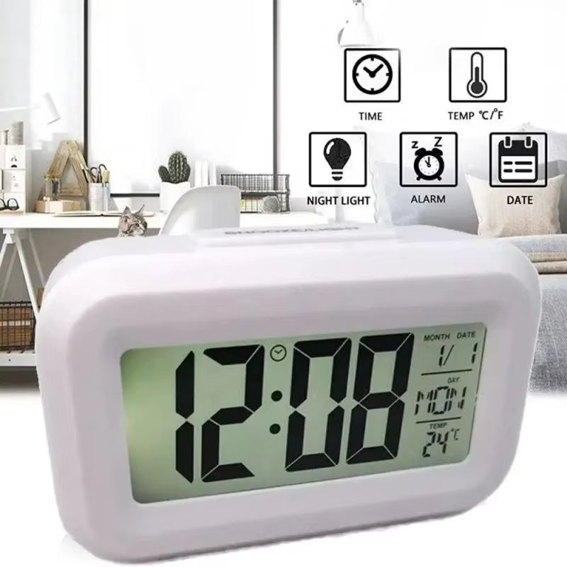 Mini Music Digital Alarm Clock Backlight Snooze Mute Calendar Desktop Alaways On Table Clocks Temperature Electronic LED Clocks - Fa'Ra Way